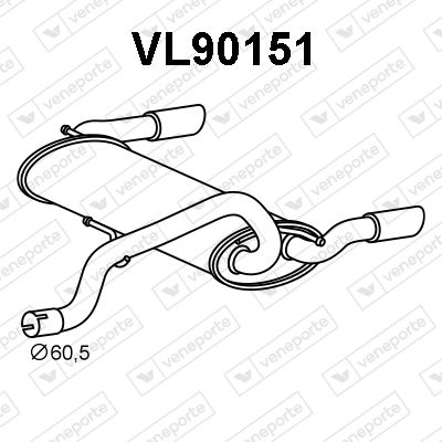 VL90151 VENEPORTE Глушитель выхлопных газов конечный