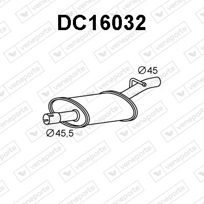 DC16032 VENEPORTE Предглушитель выхлопных газов