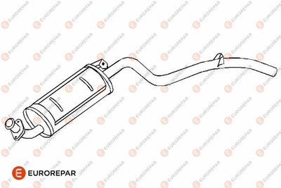 E12879K EUROREPAR Глушитель выхлопных газов конечный