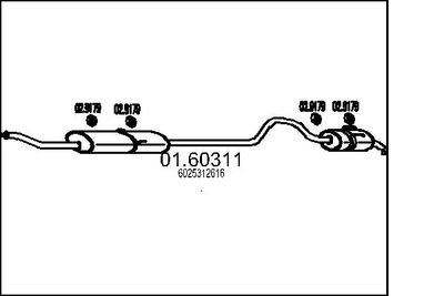 0160311 MTS Глушитель выхлопных газов конечный