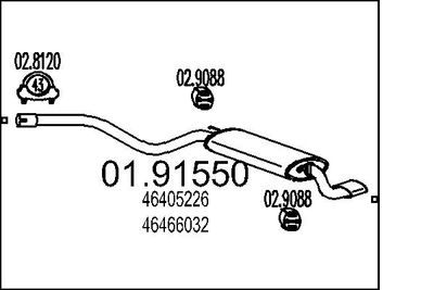 0191550 MTS Глушитель выхлопных газов конечный