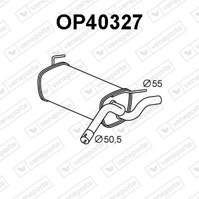 OP40327 VENEPORTE Глушитель выхлопных газов конечный