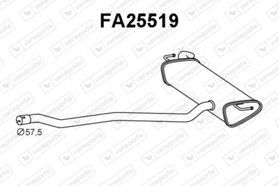 FA25519 VENEPORTE Глушитель выхлопных газов конечный