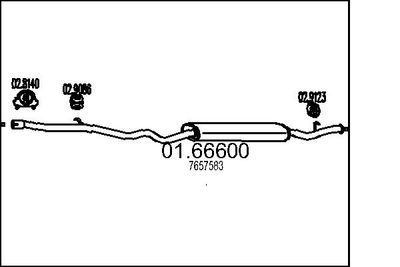 0166600 MTS Глушитель выхлопных газов конечный