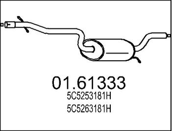 0161333 MTS Глушитель выхлопных газов конечный