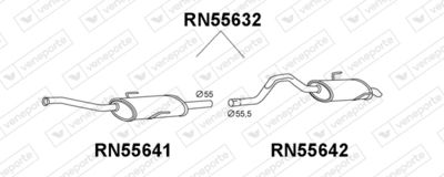 RN55632 VENEPORTE Глушитель выхлопных газов конечный