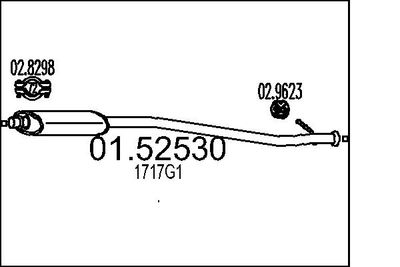0152530 MTS Средний глушитель выхлопных газов