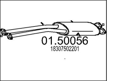 0150056 MTS Средний глушитель выхлопных газов