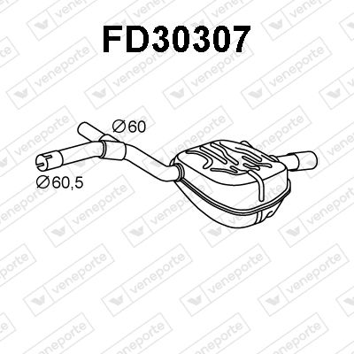 FD30307 VENEPORTE Глушитель выхлопных газов конечный