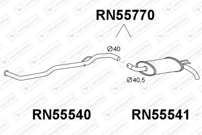 RN55770 VENEPORTE Глушитель выхлопных газов конечный