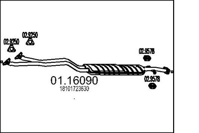 0116090 MTS Предглушитель выхлопных газов