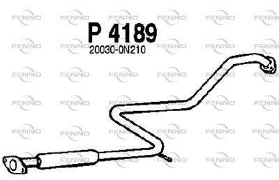 P4189 FENNO Средний глушитель выхлопных газов