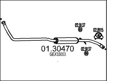 0130470 MTS Предглушитель выхлопных газов