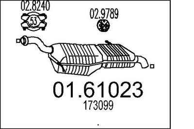0161023 MTS Глушитель выхлопных газов конечный