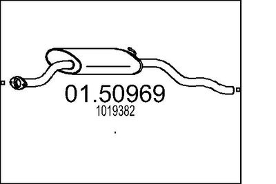 0150969 MTS Средний глушитель выхлопных газов