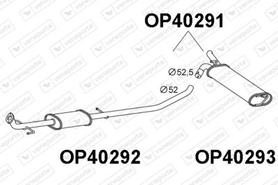 OP40291 VENEPORTE Глушитель выхлопных газов конечный