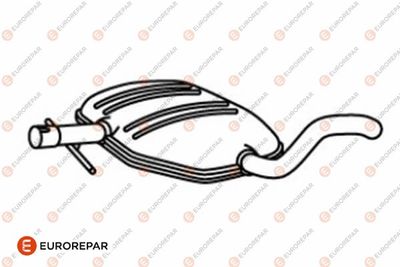 E12876E EUROREPAR Средний глушитель выхлопных газов