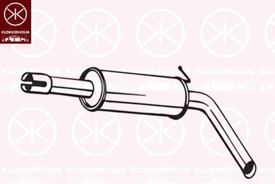 233615 KLOKKERHOLM Средний глушитель выхлопных газов