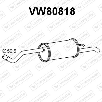 VW80818 VENEPORTE Глушитель выхлопных газов конечный