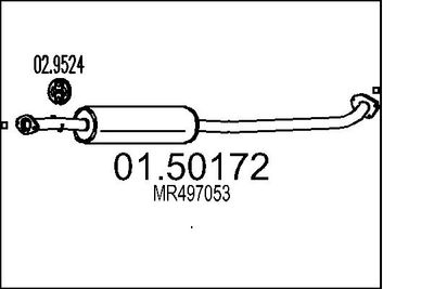 0150172 MTS Средний глушитель выхлопных газов