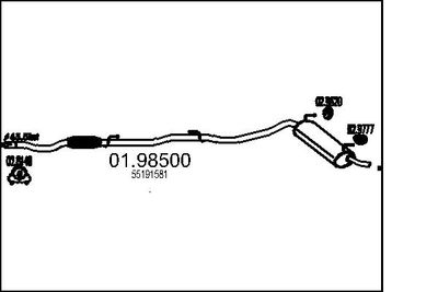 0198500 MTS Глушитель выхлопных газов конечный