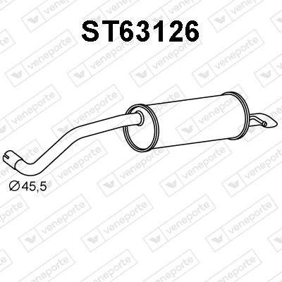 ST63126 VENEPORTE Глушитель выхлопных газов конечный