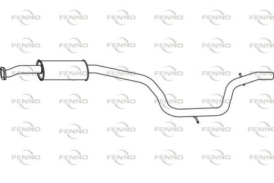 P76084 FENNO Средний глушитель выхлопных газов