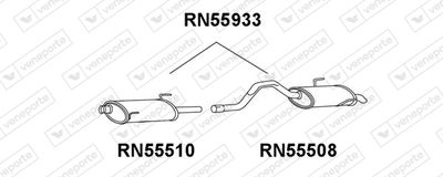 RN55933 VENEPORTE Глушитель выхлопных газов конечный