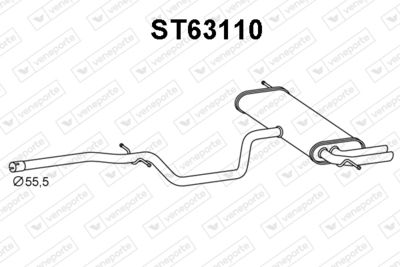 ST63110 VENEPORTE Глушитель выхлопных газов конечный