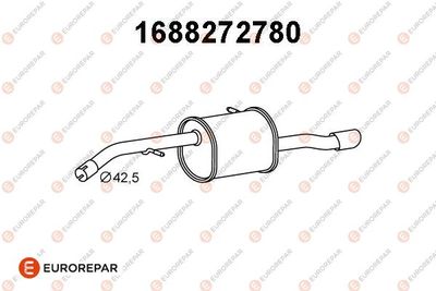 1688272780 EUROREPAR Глушитель выхлопных газов конечный