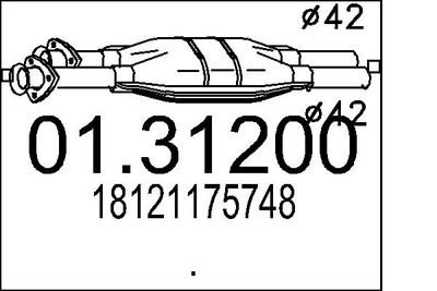 0131200 MTS Предглушитель выхлопных газов