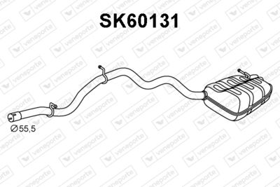 SK60131 VENEPORTE Глушитель выхлопных газов конечный