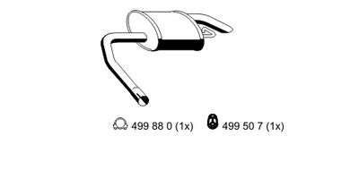 343084 ERNST Глушитель выхлопных газов конечный