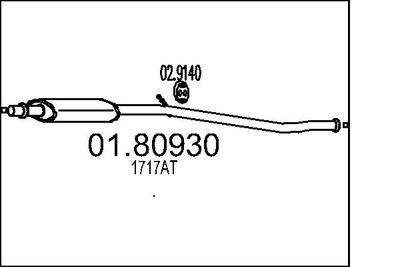 0180930 MTS Средний глушитель выхлопных газов