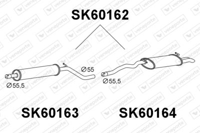 SK60162 VENEPORTE Глушитель выхлопных газов конечный