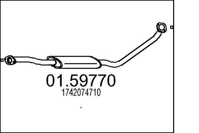 0159770 MTS Средний глушитель выхлопных газов