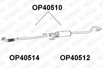 OP40510 VENEPORTE Средний глушитель выхлопных газов