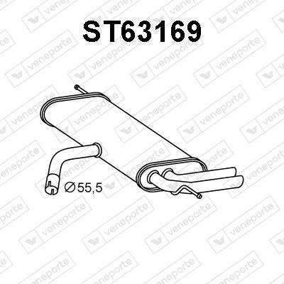 ST63169 VENEPORTE Глушитель выхлопных газов конечный