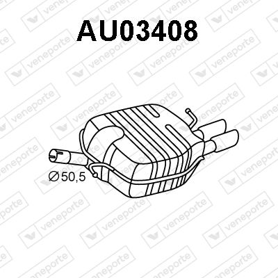 AU03408 VENEPORTE Глушитель выхлопных газов конечный