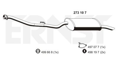 273107 ERNST Глушитель выхлопных газов конечный