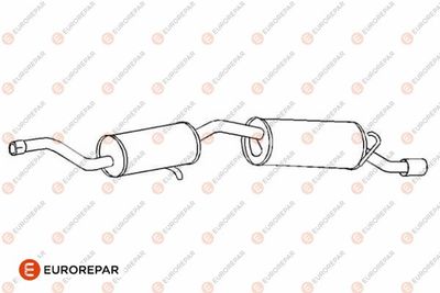 E12801H EUROREPAR Глушитель выхлопных газов конечный