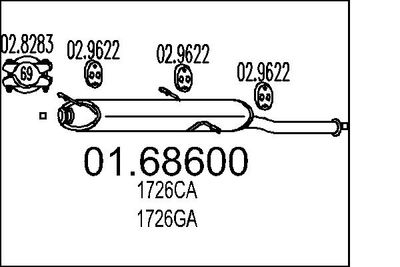 0168600 MTS Глушитель выхлопных газов конечный