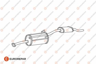 E12874K EUROREPAR Глушитель выхлопных газов конечный