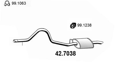 427038 ASSO Глушитель выхлопных газов конечный