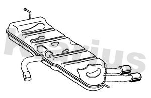 261246 KLARIUS Глушитель выхлопных газов конечный