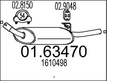 0163470 MTS Глушитель выхлопных газов конечный