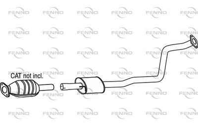 P31060 FENNO Средний глушитель выхлопных газов