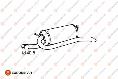 E12839P EUROREPAR Глушитель выхлопных газов конечный