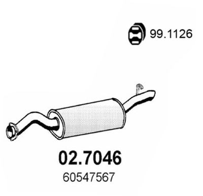 027046 ASSO Глушитель выхлопных газов конечный