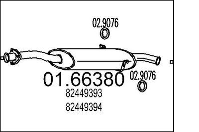0166380 MTS Глушитель выхлопных газов конечный
